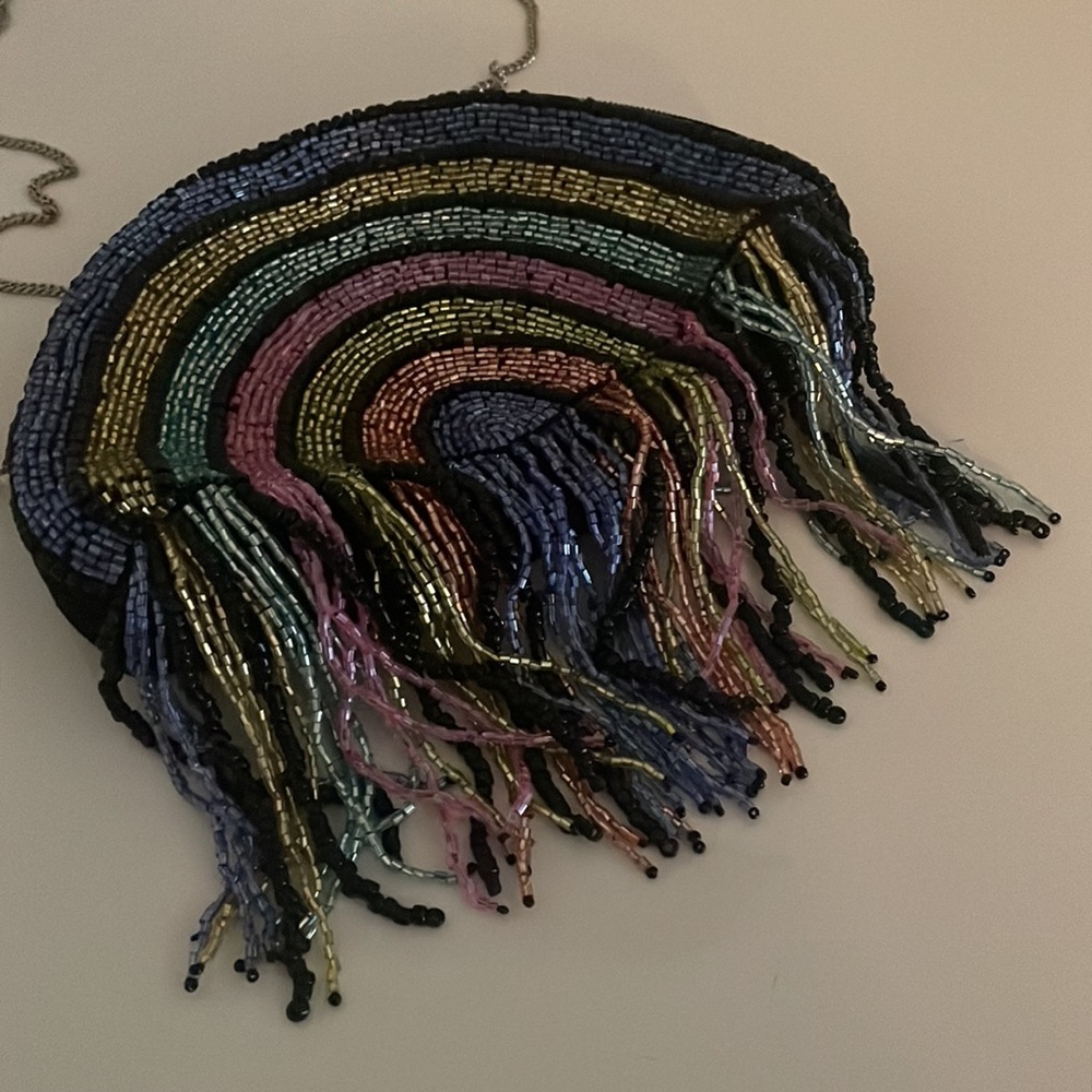 MulticolorBeaded rainbow Crossbody Bag